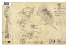Bahía Caracciolo Chile : Canales de Patagonia : Canal Oeste [material cartográfico] : Levantado por el Comandante D. Carlo de Amezaga i Oficiales de la Corbeta italiana "Caracciolo".