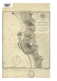 Caleta Guanillo Costas de Chile [material cartográfico] : Levantado por la Comisión hidrográfica de Tarapacá a bordo de la Cañonera "Pilcomayo" al mando del Cap. don M. Señoret.