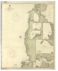 Chile de Corral a Ancud [material cartográfico] : Por la Marina Nacional ; Grabado por U. Gutiérrez y B. Benítez C.