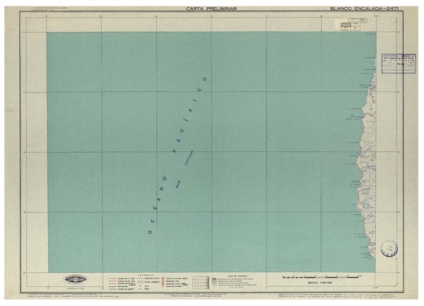 Blanco Encalada 2471 : carta preliminar [material cartográfico] : Instituto Geográfico Militar de Chile.