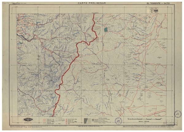 El Teniente 3470 : carta preliminar [material cartográfico] : Instituto Geográfico Militar de Chile.
