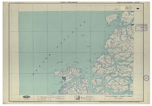 Golfo de Penas 4775 : carta preliminar [material cartográfico] : Instituto Geográfico Militar de Chile.
