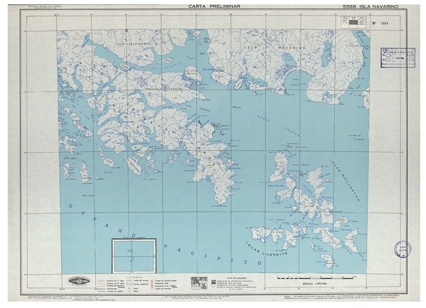 Isla Navarino 5568 : carta preliminar [material cartográfico] : Instituto Geográfico Militar de Chile.