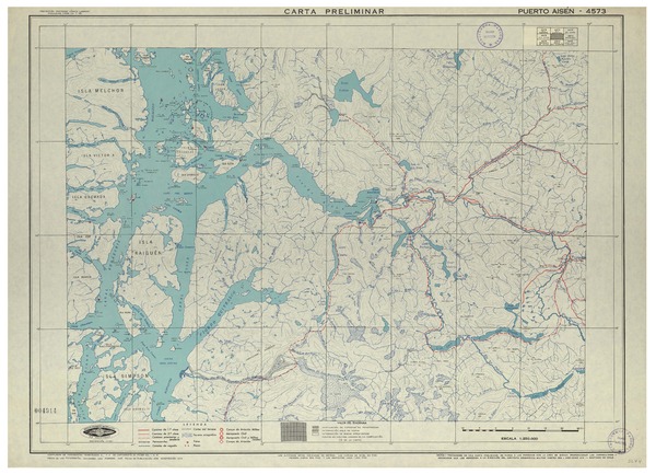 Puerto Aisén 4573 : carta preliminar [material cartográfico] : Instituto Geográfico Militar de Chile.