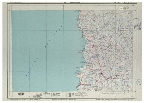 Quillota 3272 : carta preliminar [material cartográfico] : Instituto Geográfico Militar de Chile.