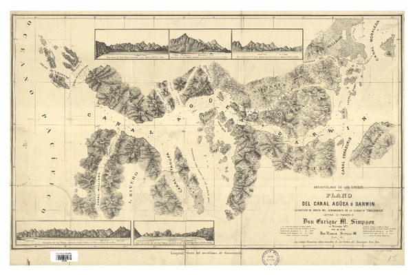 Archipiélago de los Chonos Plano del Canal Agüea ó Darwin