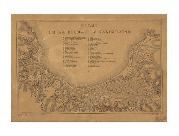 Plano de la ciudad de Valparaíso