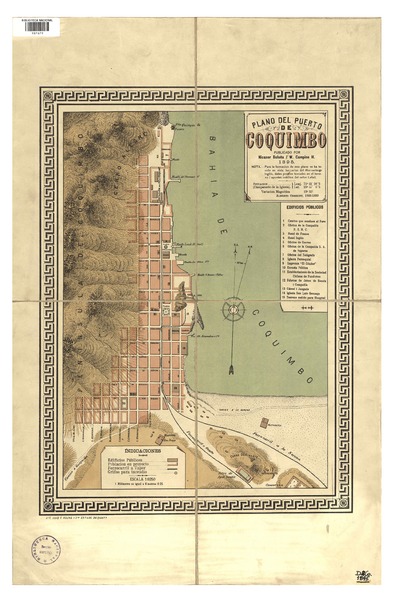 Plano del Puerto de Coquimbo  [material cartográfico] publicado por Nicanor Boloña i W. Campino H.