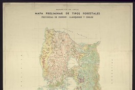 Mapa preliminar de tipos forestales provincias de Osorno, Llanquihue y Chiloé