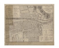 Plano - croquis de la ciudad de Santiago de Chile, año 1863