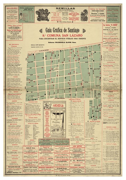 Guía gráfica de Santiago 9° Comuna San Lázaro.