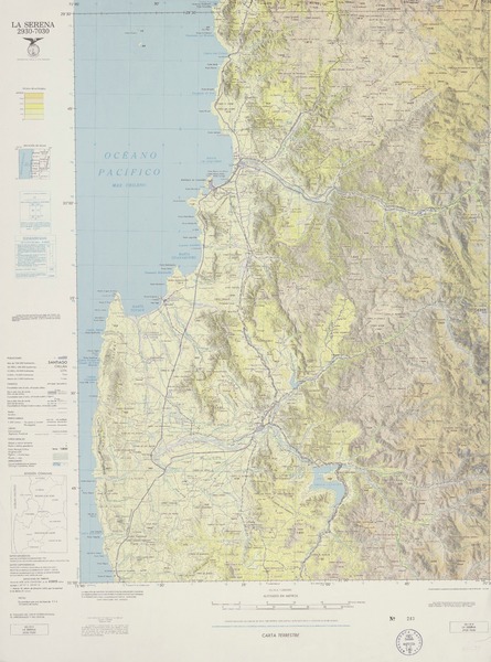 La Serena 2930 - 7030 : carta terrestre [material cartográfico] : Instituto Geográfico Militar de Chile.