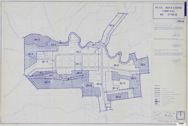 Plano Regulados Comunal Yungay  [material cartográfico] Municipalidad de Yungay