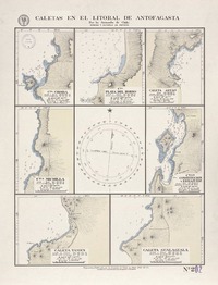 Caletas en el litoral de Antofagasta  [material cartográfico] por la Armada de Chile.