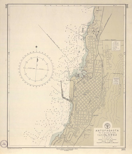Antofagasta  [material cartográfico] por la Armada de Chile.