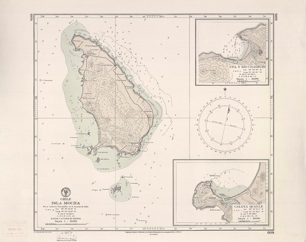 Isla Mocha  [material cartográfico] por el Instituto Hidrográfico de la Armada de Chile.