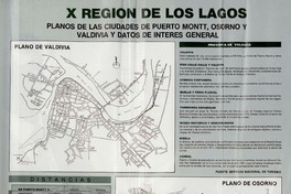 X Región de Los Lagos planos de la ciudades de Puerto Montt, Osorno y Valdivia y datos de interés general.