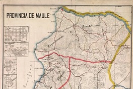 Provincia de Maule croquis de la provincia de Maule del Intendente Don Bernardino Toro C.