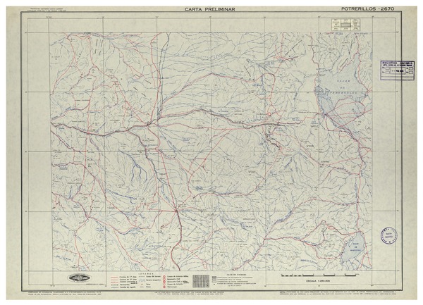 Potrerillos 2670 : carta preliminar [material cartográfico] : Instituto Geográfico Militar de Chile.