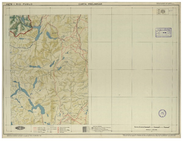 Río Puelo 4272 : carta preliminar [material cartográfico] : Instituto Geográfico Militar de Chile.