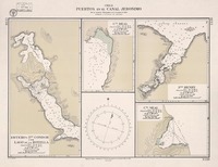 Puertos en el Canal Jerónimo  [material cartográfico] por el Instituto Hidrográfico de la Armada de Chile.