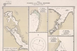 Puertos en el Canal Jerónimo  [material cartográfico] por el Instituto Hidrográfico de la Armada de Chile.