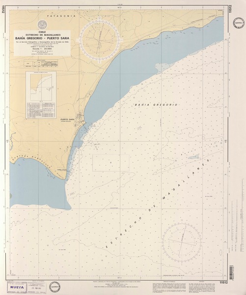 Chile, Estrecho de Magallanes, Bahía Gregorio - Puerto Sara