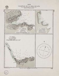 Caletas en la Isla Guafo  [material cartográfico] por el Instituto Hidrográfico de la Armada de Chile.