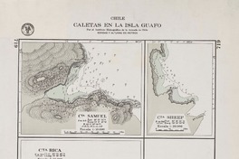 Caletas en la Isla Guafo  [material cartográfico] por el Instituto Hidrográfico de la Armada de Chile.