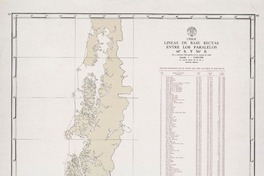 Líneas de base rectas entre los paralelos 41ø S. y 56ø S  [material cartográfico] por el Instituto Hidrográfico de la Armada de Chile.