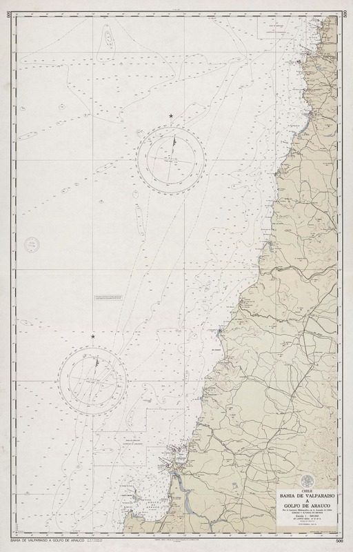 Bahía de Valparaíso a Golfo de Arauco  [material cartográfico] por el Instituto Hidrográfico de la Armada de Chile.