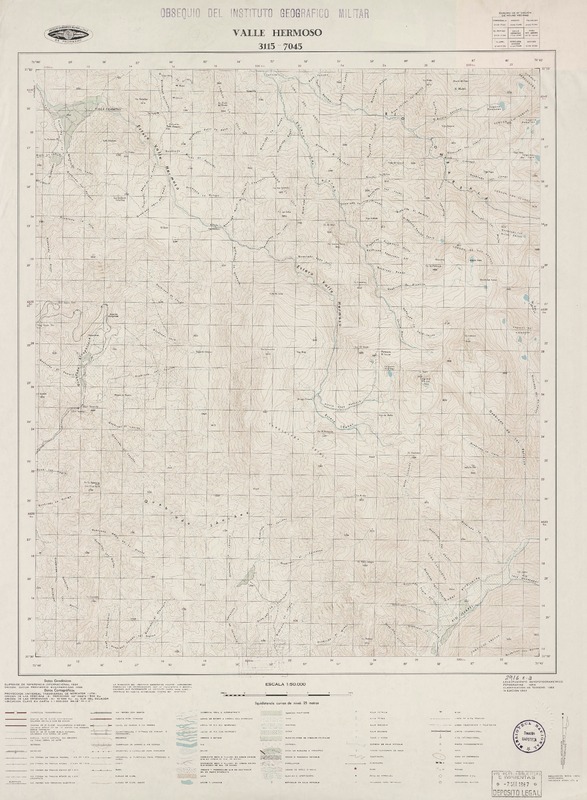 Valle Hermoso 3115 - 7045 [material cartográfico] : Instituto Geográfico Militar de Chile.