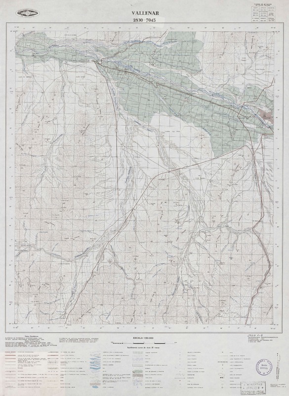Vallenar 2830 - 7045 [material cartográfico] : Instituto Geográfico Militar de Chile.