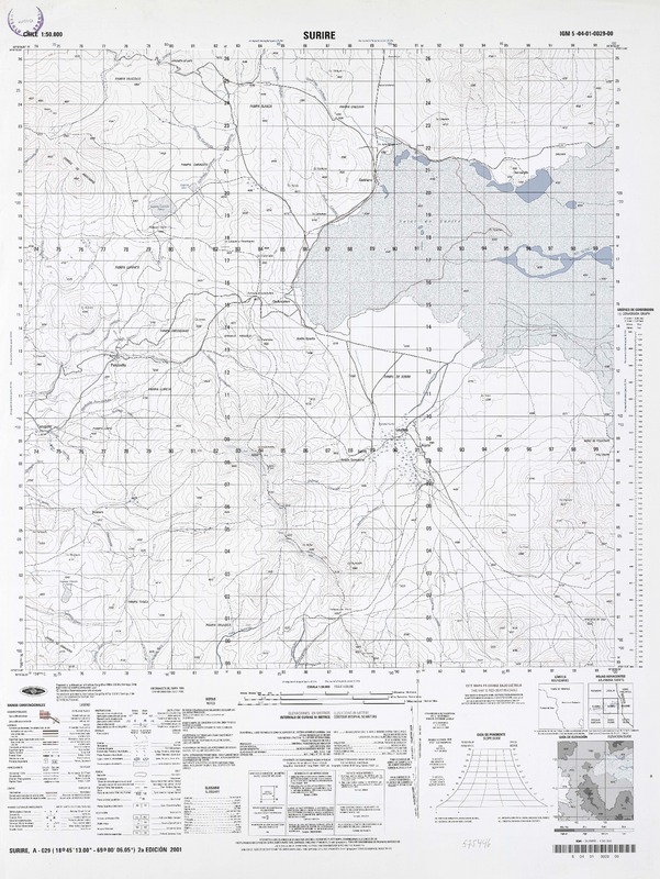 Surire (18°45'13.00" - 69°00'06.05") [material cartográfico] : Instituto Geográfico Militar de Chile.