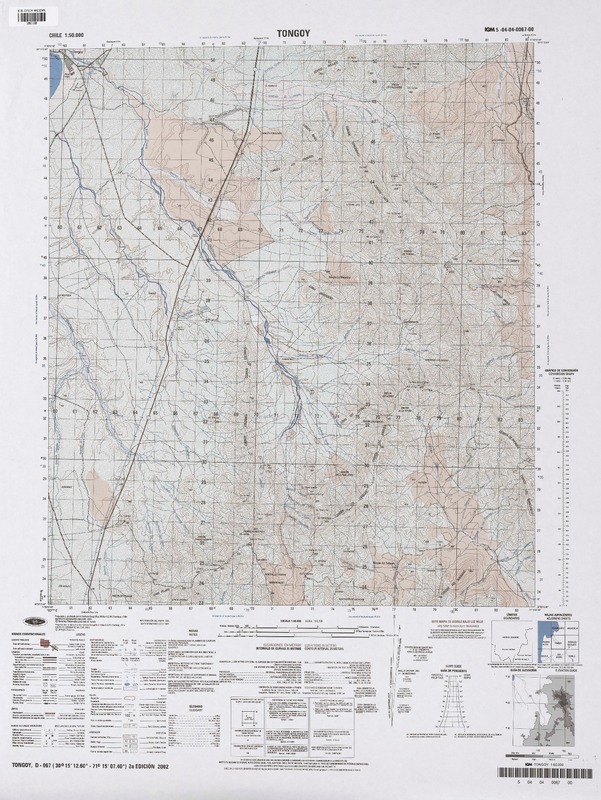 Tongoy (30°15'12.60"-71°15'07.40") [material cartográfico] : Instituto Geográfico Militar de Chile.