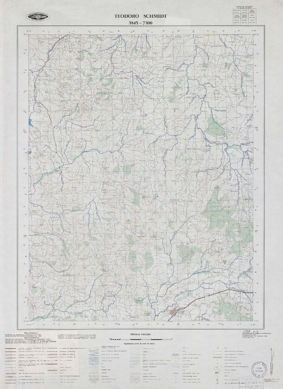 Teodoro Schmidt 3845 - 7300 [material cartográfico] : Instituto Geográfico Militar de Chile.