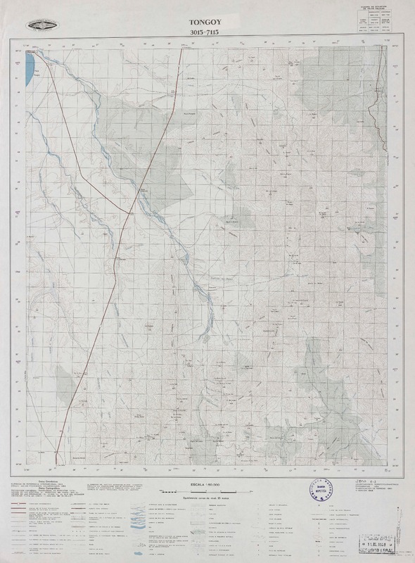 Tongoy 3015 - 7115 [material cartográfico] : Instituto Geográfico Militar de Chile.