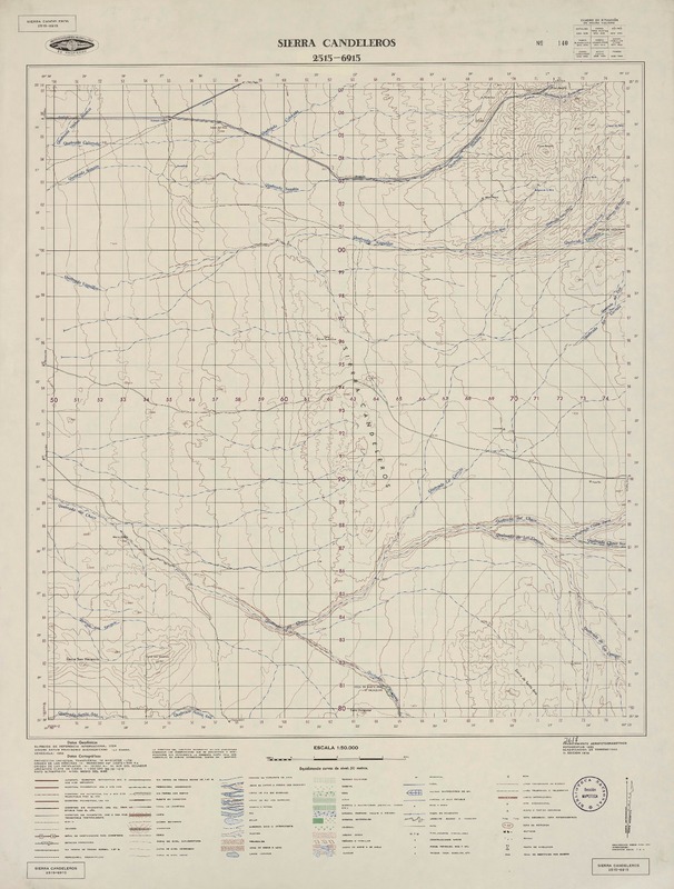 Sierra Candeleros 2515 - 6915 [material cartográfico] : Instituto Geográfico Militar de Chile.