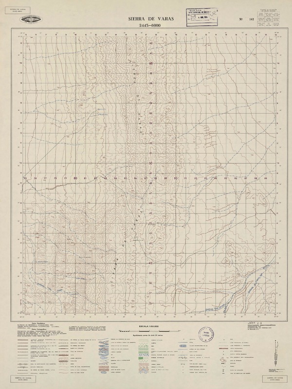 Sierra de Varas 2445 - 6900 [material cartográfico] : Instituto Geográfico Militar de Chile.