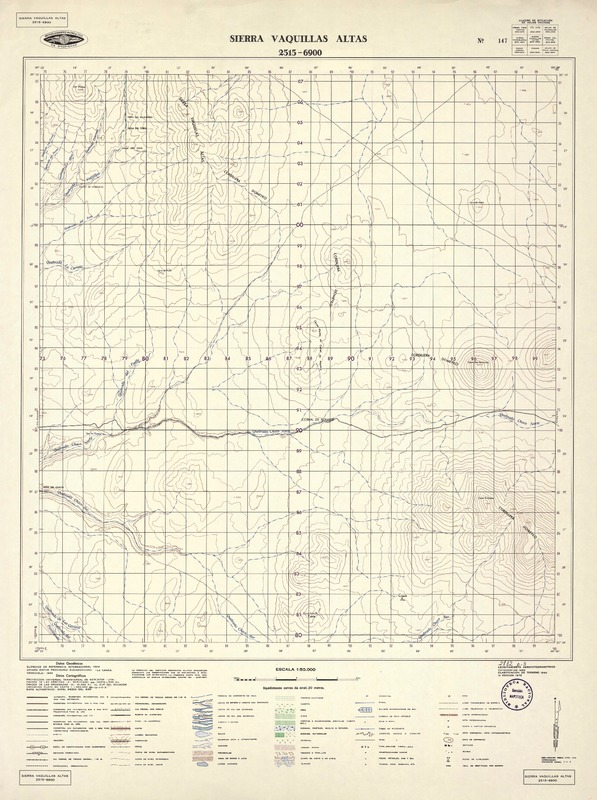 Sierra Vaquillas Altas 2515 - 6900 [material cartográfico] : Instituto Geográfico Militar de Chile.