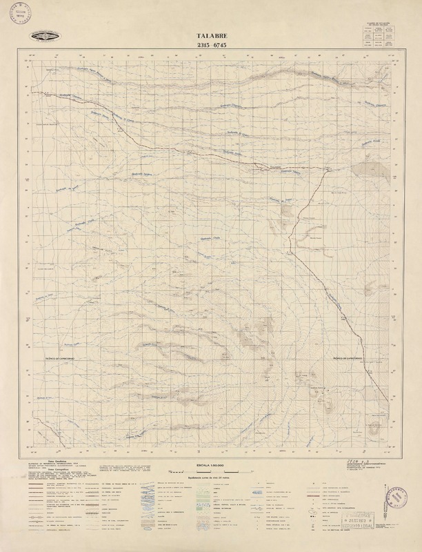 Talabre 2315 - 6745 [material cartográfico] : Instituto Geográfico Militar de Chile.