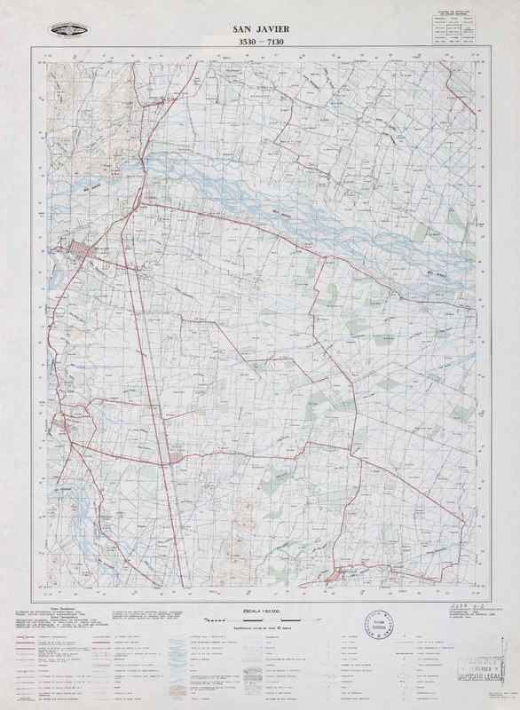 San Javier 3530 - 7130 [material cartográfico] : Instituto Geográfico Militar de Chile.