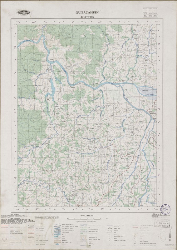 Quilacahuín 4015 - 7315 [material cartográfico] : Instituto Geográfico Militar de Chile.