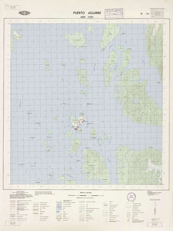 Puerto Aguirre 4500 - 7320 [material cartográfico] : Instituto Geográfico Militar de Chile.