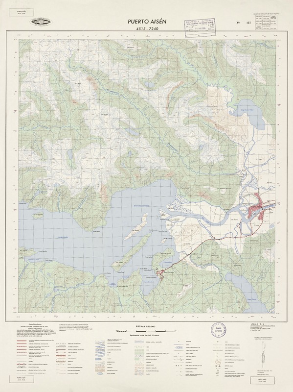 Puerto Aisén 4515 - 7240 [material cartográfico] : Instituto Geográfico Militar de Chile.