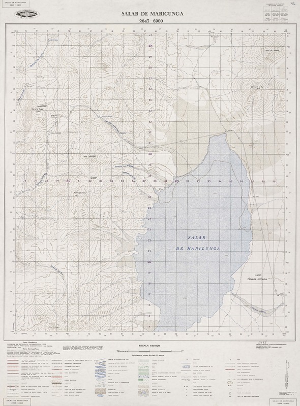 Salar de Maricunga 2645 - 6900 [material cartográfico] : Instituto Geográfico Militar de Chile.