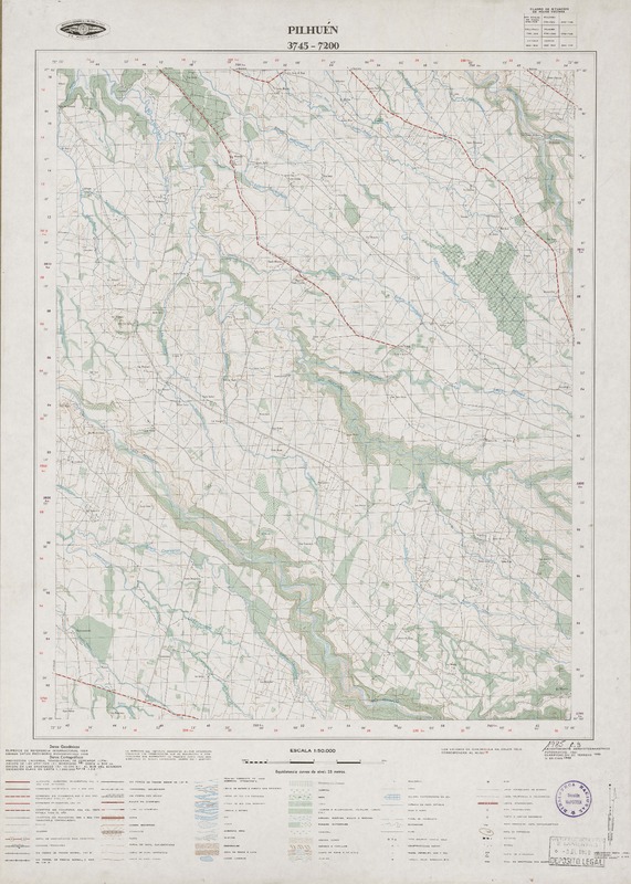 Pilhuén 3745 - 7200 [material cartográfico] : Instituto Geográfico Militar de Chile.