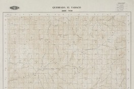 Quebrada El Tabaco 2900 - 7030 [material cartográfico] : Instituto Geográfico Militar de Chile.