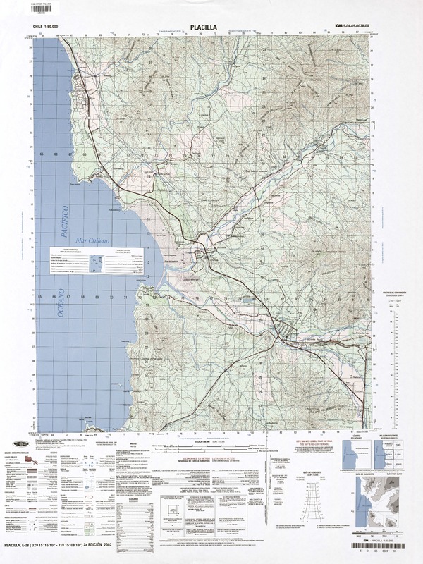 Placilla (32°15'15.10"-71°15'08.10) [material cartográfico] : Instituto Geográfico Militar de Chile.