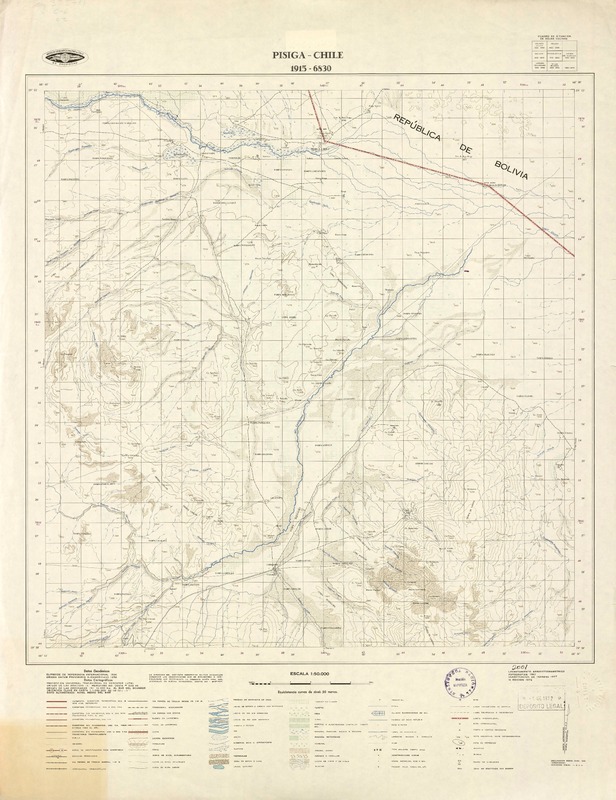 Pisiga - Chile 1915 - 6830 [material cartográfico] : Instituto Geográfico Militar de Chile.